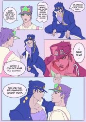 2boys comic dialogue english_text gay jojo's_bizarre_adventure jotaro_kujo male male/male male_only selfcest stardust_crusaders stone_ocean time_paradox vintaro yaoi