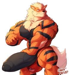 anthro arcanine big_pecs blush embarrassed flammars flustered furry huge_cock huge_pecs hyper_cock hyper_penis male_only muscle muscles muscular muscular_male muscular_thighs pecs pokemon pokemon_(species) touching_penis