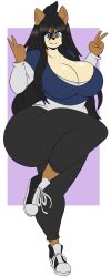 big_ass big_breasts breasts bubble_butt cleavage dewwydarts dewwydartz female furry huge_ass rino_sato tagme thick_thighs wide_hips