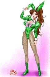 bishoujo_senshi_sailor_moon bunnysuit cleavage clothing female gabri-l high_heels highleg highleg_leotard large_breasts makoto_kino thick_thighs wide_hips