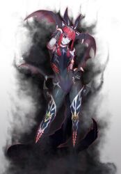 1girls demon_girl duel_monster grey_skin lilith,_lady_of_lament monster_girl multicolored_skin yu-gi-oh!