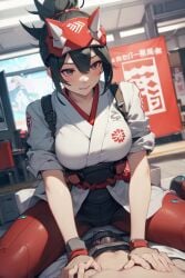 ai_generated breasts kiriko_(overwatch) overwatch overwatch_2 red_clothes tagme white_clothes