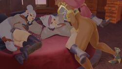 1futa 2girls 3d age_of_calamity animated bed bedroom big_penis dark-skinned_futanari dark_skin female futa_on_female futanari gerudo hipminky hyrule_warriors:_age_of_calamity impa impa_(age_of_calamity) light-skinned_female light_skin masturbating_while_watching masturbation missionary_position mp4 nintendo penetration purah purah_(age_of_calamity) red_eyes red_hair sex sheikah size_difference sound tagme the_legend_of_zelda urbosa vaginal_penetration video voice_acted watching_sex white_hair