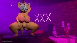 3d 3d_(artwork) 3d_model amy_rose anthro armpits big_ass big_breasts blaze_the_cat cheering female_focus female_only huge_areolae mobian mobian_(species) mobian_bat pole pole_dancer pole_dancing rouge_the_bat sega sfm socialistmeowth sonic_(series) sonic_adventure_2 sonic_the_hedgehog_(series) source_filmmaker spread_legs strip_club thick_ass thick_thighs