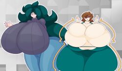 1boy1girl big_ass big_breasts body_swap bursting_breasts doodle_will doodlewill