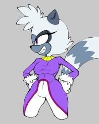 2d 2d_(artwork) 2d_artwork big_ass big_balls big_breasts big_thighs blaze_the_cat_(cosplay) curvaceous curvy curvy_body deliciouscake gloves grey_fur hourglass hourglass_figure long_tail purple_body sega smiling sonic_(series) sonic_the_hedgehog_(idw) sonic_the_hedgehog_(series) tangle_the_lemur thin_waist tight_clothing wide_hips wide_thighs