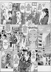 female hard_translated mihoto_kouji monochrome multiple_girls translated yuri