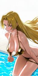 1girls abs ai_generated big_breasts bikini bikini_bottom bikini_top blonde_hair breasts brown_eyes cleavage curvaceous curvy curvy_body curvy_female curvy_figure female female_focus female_only flirting flirting_look flirting_with_viewer golden_bikini half-closed_eyes hand_on_hip high_resolution hime_cut hoshino_akarii hourglass_figure hourglass_figured_female jujutsu_kaisen large_breasts legs_together licking_lips licking_own_lips long_hair long_legs looking_at_viewer mature mature_female milf narrowed_eyes parted_bangs pinup plain_background pool poolside pulled_by_self sagging_breasts seducing seduction seductive seductive_body seductive_eyes seductive_gaze seductive_look seductive_mouth seductive_pose seductive_smile sexy_body sexy_female simple_background slim_waist solo sticking_out_tongue strap_slip sweat swimming_pool swimsuit teasing teasing_viewer toned toned_body toned_female undressing very_long_hair voluptuous voluptuous_female water white_background yuki_tsukumo