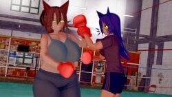 1boy 1girls 3d about_to_fight age_difference alternate_breast_size areola areolae big_thighs bigger_female blush boxing boxing_gloves breasts breasts_bigger_than_head brown_areola brown_areolae brown_hair brown_skin cat_boy cat_ears cat_girl catboy catgirl female fighting fighting_ring huge_breasts humanoid incest koikatsu long_hair male massive_breasts mother mother_and_child mother_and_son niko's_mom niko's_mom_(oneshot) niko_(oneshot) older_female oneshot parent parent_and_child parent_and_son ponytail pr0x3r size_difference smaller_male smiling stretch_marks whiskers wide_hips wide_thighs yellow_eyes younger_male