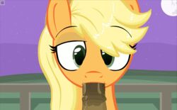 animated animated_gif applejack_(mlp) braeburn earth_pony equine fellatio female friendship_is_magic fur male mittsies my_little_pony oral penis pony sex straight straight_hair