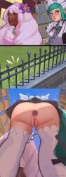 2girls anal_insertion ass bubble_ass bubble_butt comic dominant_female dommy_mommy fat_ass female female_only femdom femsub game_freak going_commando harujio_(pokemon) hiatsz huge_thighs implied_penetration jacinthe_(pokemon) leash leash_and_collar leash_pull leashed_collar lebanne_(pokemon) lesbian_couple nintendo no_panties object_in_ass object_insertion plug plug_insertion pokemon pokemon_legends:_z-a public public_exposure public_nudity pussy pussy_juice pussy_juice_drip pussy_lips stockings stockings_only thick_ass thick_legs thick_thighs thunder_thighs thunderthighs upskirt wet_pussy wide_hips wide_thighs yukari_(pokemon) yuri