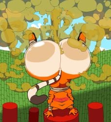 anthro ass_focus bottom_heavy bubble_butt completely_nude fart fart_fetish female funkman98 furry huge_ass huge_butt hyper hyper_ass hyper_butt kung_fu_panda master_tigress tigress