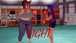 1boy 1girls 3d about_to_fight age_difference alternate_breast_size areola areolae big_thighs bigger_female blush boxing boxing_gloves breasts breasts_bigger_than_head brown_areola brown_areolae brown_hair brown_skin cat_boy cat_ears cat_girl catboy catgirl female fighting fighting_ring huge_breasts humanoid incest koikatsu long_hair male massive_breasts mother mother_and_child mother_and_son niko's_mom niko's_mom_(oneshot) niko_(oneshot) older_female oneshot parent parent_and_child parent_and_son ponytail pr0x3r size_difference smaller_male smiling stretch_marks whiskers wide_hips wide_thighs yellow_eyes younger_male