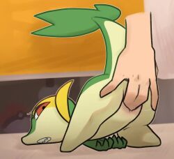 blush fingering larger_male plap pokemon pokemon_(species) pokephilia size_difference smaller_female snivy tagme tofuuu tofuuucubed vaginal_penetration video