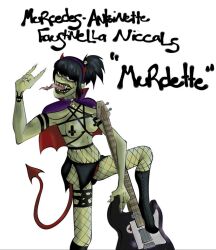 2020 accurate_art_style cape deviantart devil_horns devil_tail fishnets gorillaz koimillie long_boots murdoc_niccals murdoc_niccals_(demon_days) rule_63 satanist scary_bitch small_breasts