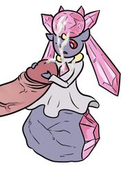 ambiguous_gender blush cum cum_on_face diancie handjob legendary_pokemon nintendo pokemon red_sclera tagme unknown_artist video_games