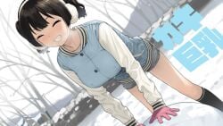 adorable christmas cute december gaki_kyonyuu kaedeko_(kaedelic) kanna_sasaki_(kaedeko) rponsession snow winter
