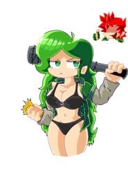 angelck14289 big_breasts cleavage condom female friday_night_funkin mitori_(vs_human_impostor) revealing_clothes robert_(vs_human_impostor) sideass sideboob teasing vs_human_impostor