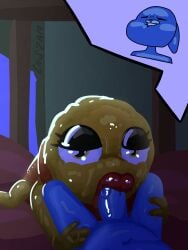 anthro blowjob blue_fur chszan_chan dim_lighting gumball_watterson ice_cream night sarah_g_lato sucking tagme the_amazing_world_of_gumball the_wonderfully_weird_world_of_gumball