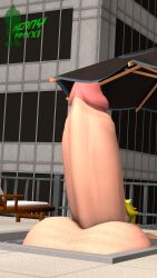 1futa 3d balls_expansion big_penis city city_background futa_only futanari hyper hyper_balls hyper_genitalia hyper_penis hyper_testicles kennyb0mber_(artist) mario_(series) nintendo penis_expansion pool princess_peach super_mario_bros.