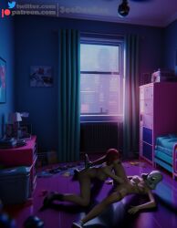 2girls 3d 3eedeebee beautiful_background bedroom belly_bulge blender boots bulge deep_penetration elbow_deep female female_only fist fisting floor floor_sex gwen_stacy gwen_stacy_(spider-verse) lying_on_back marvel marvel_comics mary_jane_watson night pussy spider-gwen spider-man spider-man_(series) spread_ass spread_legs spread_pussy spreading stomach_bulge vaginal vaginal_insertion vaginal_penetration yuri