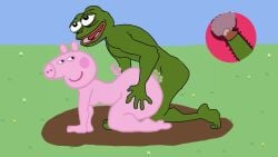 aged_up anal anal_sex ass big_ass bubble_butt completely_nude cum cum_in_ass cum_inside doggy_style doggy_style_position fat_ass frog huge_ass huge_butt male/female male_penetrating_female mud outside penis pepe_the_frog peppa_pig peppa_pig_(character) pig round_ass sex straight_sex thick_ass thick_thighs wtf