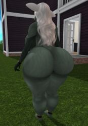 alone backyard big_ass big_breasts breasts bubble_butt ferialexonar huge_ass huge_breasts mooning tears_of_the_kingdom thick_thighs wide_hips zonai