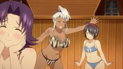 akaza_chacha animated big_breasts dark-skinned_female maken-ki!