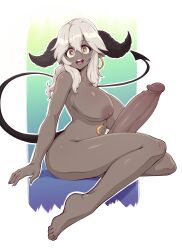 1futa absurd_res areolae bent_legs blush breasts commission demon demon_futa demon_horns demon_tail dmxwoops erect_penis futa_only futanari grey_skin horns horny long_hair long_penis looking_at_viewer nipples nude nude_futanari penis sitting smiling smiling_at_viewer solo tail white_hair yellow_eyes