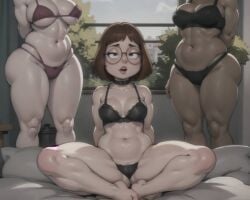 ai_generated brown_hair brunette casting_couch curvaceous curvy domn family_guy glasses meg_griffin nerd nerdy_female nude nude_female short_hair thick thick_thighs thighs tko-san