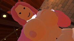 big_breasts cat_ears female huge_breasts pink_hair plump rec_room recroom recroom-nsfw vr