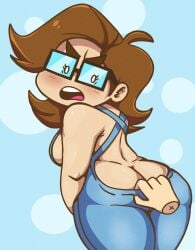 ass breasts female female_focus female_only genderswap genderswap_(mtf) overalls partial_male rule_63 saberspark sabiespark statixalex youtube