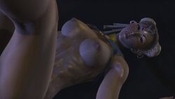 16:9 3d after_sex breasts chun-li cum cum_on_breasts female_focus fit_girl looking_at_viewer lying_on_back medium_breasts nipples on_back open_eyes open_mouth partially_clothed semen semen_on_breasts street_fighter sweat tagme video_game_character video_game_franchise wet