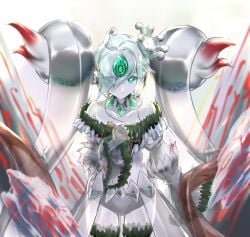 1girls duel_monster icejade_aegirine icejade_gymir_aegirine monster_girl slime_girl yu-gi-oh!