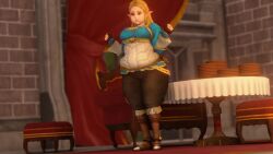 3d animated bbw fat nurico obese obese_female princess_zelda sound tagme the_legend_of_zelda thick_thighs thigh_expansion video weight_gain zelda_(breath_of_the_wild)