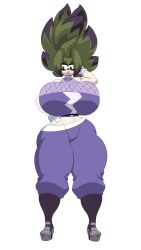 2d anthro baggy_pants big_breasts big_hair big_thighs boots breasts cleavage dark_green_hair digital_drawing_(artwork) digital_media_(artwork) fishnet_topwear fishnets giant_breasts gloves green_eyes green_hair hedgehog heel_boots high_heel_boots high_heels highlights_(coloring) hourglass_figure huge_breasts large_breasts lips lipstick looking_away massive_breasts mobian_(species) oc original_character pose posing sega sonic_(series) sonic_the_hedgehog_(series) thighs turboranger