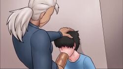 1080p 1boy 1futa 2d age_difference animated big_breasts big_penis blowjob bottomless clothed clothing dark-skinned_futanari dark_skin deepthroat duo erection faceless_male fellatio futa_on_male futadom futadomworld futanari hair_over_eyes huge_cock human irrumatio large_breasts large_penis light-skinned_futanari light_skin long_hair male male_sucking_futa malesub mature_futa no_sound oral partially_clothed scarred_face standing tagme vein veiny_penis video wallis_(futadomworld) white_hair xxxx52