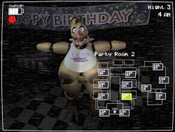 2021 3d_(artwork) animatronic anthro areola avian banner beak bib big_breasts bird blonde_hair breasts brown_areola brown_nipples camera_view checkered_floor chicken digital_media_(artwork) english_text female five_nights_at_freddy's five_nights_at_freddy's_2 furniture galliform gallus_(genus) gameplay_mechanics genitals hair handless huge_breasts inside looking_at_viewer machine mammal nipples orange_beak phasianid pink_eyes pose pussy rckke restaurant robot scottgames sharp_teeth solo standing table teeth text tongue tongue_out withered_chica yellow_body