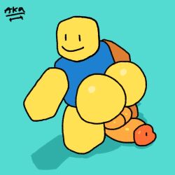 1boy accurate_art_style aka_h ass backsack bald balls big_ass big_butt blocky_body bottomless butt daddy_anus fat_ass fat_butt huge_ass huge_butt looking_at_viewer looking_back looking_back_at_viewer male male_only noob penis roblox robloxian solo source_request text thick_ass thick_butt video_games