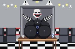 anus ass big_butt classic_fnaf_2_marionette classic_fnaf_2_puppet digital_media_(artwork) female five_nights_at_freddy's five_nights_at_freddy's_2 genitals huge_butt humanoid marionette_(fnaf) original_fnaf_2_marionette original_fnaf_2_puppet pixel_(artwork) puppet_(fnaf) pussy scottgames solo ssspankeer