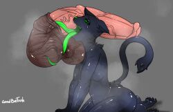 ahe_gao animal_genitalia animal_penis anthro ass balls big_butt black_body black_sclera claws curved_tail domestic_cat duo ears_down equid equine equine_genitalia equine_penis fangs fangs_on_penis felid feline felis female ferra_(occamsrazorart) ferrofluid flared_penis genitals goodboytrash green_mouth green_nose green_tongue hair_tuff half-closed_eyes hands_on_ground hi_res horse invalid_tag looking_pleasured male male/female mammal mostly_offscreen_male multi_tongue narrowed_eyes open_mouth penis pivoted_ears sheath sheath_play sitting_on_knees steam tail teeth thick_thighs tongue tongue_fetish tongue_on_balls tongue_on_penis unusual_eyes vein veiny_balls veiny_penis watermark wrinkly_balls