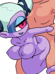 1boy akai_(ugokashitari) animated bouncing_breasts completely_nude furry fuumin insomni level-5 male nipples one_eye pixel_art sex_from_behind twintails vaginal_sex yo-kai_watch youkai_watch