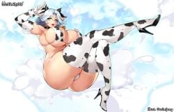 big_ass big_breasts bikini cow_ears cow_print gurimjang mookini thick_thighs waifusplit