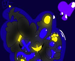 anthro black_body bodily_fluids breasts bubbleythefox different_colored_ears different_colored_nipples female glistening glistening_eyes glistening_pawpads glowing glowing_ears glowing_eyes glowing_nipples glowing_pawpads heterochromia hi_res lagomorph leporid lockvibe mammal nipples nude one_ear_up pawpads rabbit saliva saliva_on_tongue solo spiked_tail spikes spikes_(anatomy) sweat sweatdrop tail teasing_viewer tentacle tentacle_tongue tongue