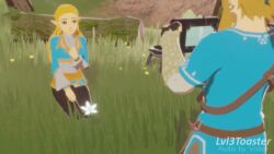 1boy 1girls 3d animated ass blonde_hair breasts clothed clothed_female clothed_male clothing female hairless_pussy hylian link link_(breath_of_the_wild) long_hair longer_than_30_seconds lvl3toaster male medium_breasts mp4 naked naked_female navel nipples non-consensual nude nude_female outdoors pale_skin panties peace_sign princess_zelda pussy shaved_pussy sheikah_slate sound squatting stasis stasis_rune tagme the_legend_of_zelda time_stop unaware undressing undressing_another v video volkor vulva zelda_(breath_of_the_wild)