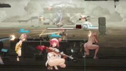 5girls 720p animated anis_(nikke) anis_(sparkling_summer)_(nikke) ass big_breasts blonde_hair blue_hair braid breasts brown_hair buttplug casual choker combat female female_focus female_only firearm gameplay goddess_of_victory:_nikke gun hat headwear helm_(aquamarine)_(nikke) helm_(nikke) human jiggle jiggling_ass light-skinned_female long_hair longer_than_one_minute mary_(bay_goddess)_(nikke) mary_(nikke) mast_(a_pirate's_heart)_(nikke) mast_(nikke) mod multiple_girls naked_footwear naked_hat nipples nude_female nude_mod pale_skin pigtails pubic_hair pussy rapi_(classic_vacation)_(nikke) rapi_(nikke) red_hair rifle robot seireiko shooting soda sound sunglasses tagme uncensored video voice_acted weapon