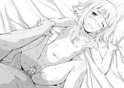 1boy 1girls alternate_hairstyle bed censored completely_nude completely_nude_female completely_nude_male cum cum_in_pussy cum_inside female fire_emblem fire_emblem_heroes grayscale kuhuku006f86 missionary_position mosaic_censoring navel nintendo nipples nude nude_female nude_male nude_male_nude_female official_alternate_hairstyle sex sheet_grab source_request straight sweat sweaty veronica_(fire_emblem) veronica_(princess_rising)_(fire_emblem)