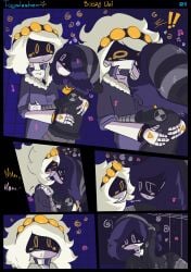 bed boozy_uzi comic drunk glitch_productions kiss_on_lips kissing murder_drones n_(murder_drones) newgrounds page_21 panels robot robot_boy robot_girl sfw tagme toyslasher twitter uzi_(murder_drones)