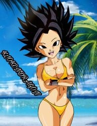 1girls abs areolae arms_crossed artist_name beach beach_background big_ass big_breasts big_butt bikini bikini_bottom bikini_top black_armwear black_eyes black_hair blue_sky bracelet breasts caulifla clouds curvaceous curves curvy curvy_body curvy_female curvy_figure curvy_hips curvy_thighs dragon_ball dragon_ball_super earrings female female_abs female_focus female_only female_saiyan female_solo hourglass_figure kiokendragon looking_at_viewer looking_pleasured ocean old_art palm_tree palm_trees red_bracelet saiyan saiyan_girl shiny shiny_ass shiny_breasts shiny_butt shiny_skin shiny_thighs smile smiling smiling_at_viewer solo solo_female solo_focus spiky_hair sun_rays tagme thick thick_ass thick_hips thick_thighs thigh_gap thighs tits universe_6 universe_6/universe_7 universe_6_girls voluptuous voluptuous_female watermark white_earrings yellow_bikini yellow_bikini_bottom yellow_bikini_top