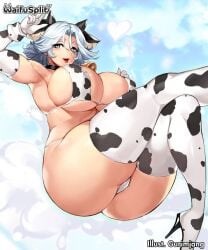 a-block_(series) ass big_butt breasts cow_ears cow_print gurimjang miss_hazard mookini plump rose_hazard thick_thighs waifusplit